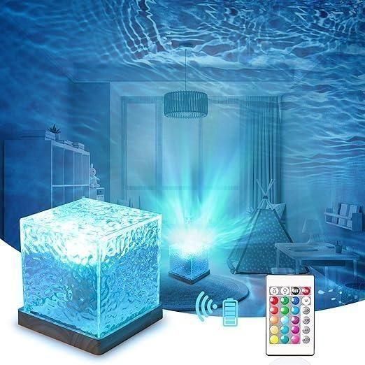 HD05 Rotating Water Ripple Night Light Aura Lamp