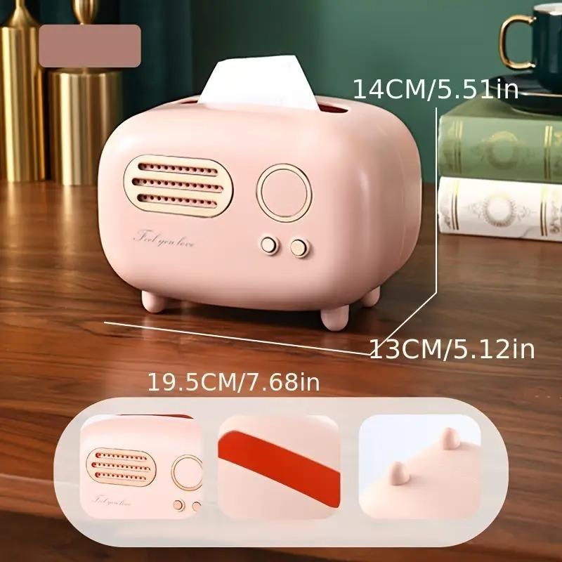 NA03 Vintage Radio Box Tissue Holder