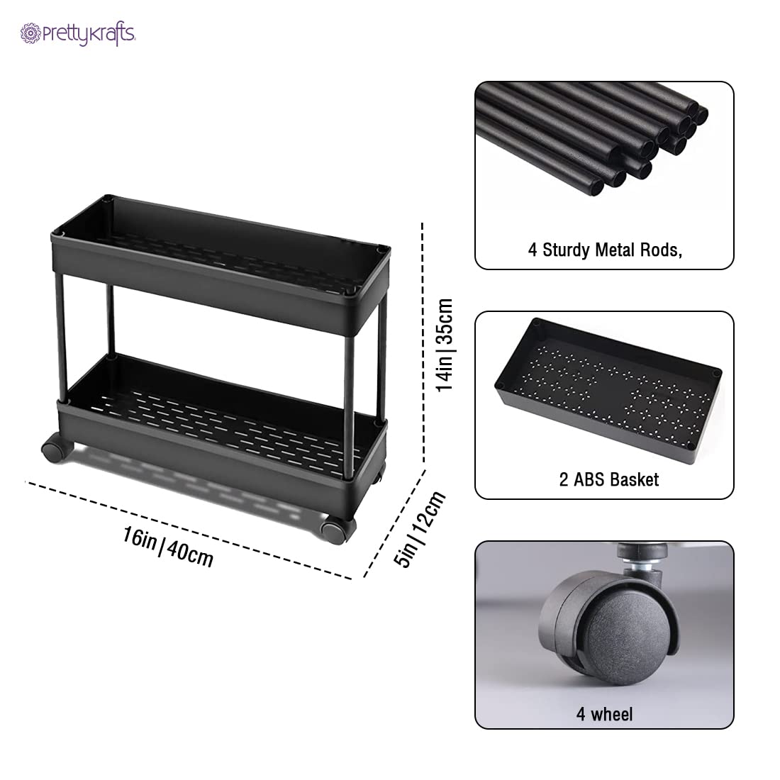 HD02 2-Tier Multipurpose Plastic Storage Organizer