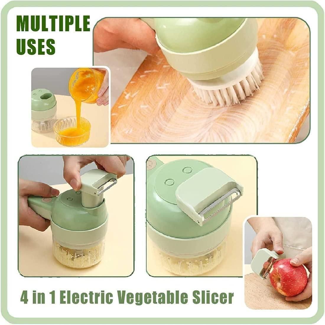 KT07 4-in-1 Portable Electric Vegetable Cutter Set