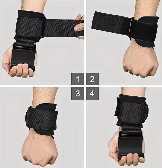 EF05 Weight Lifting Rod Hooks Wrist Support
