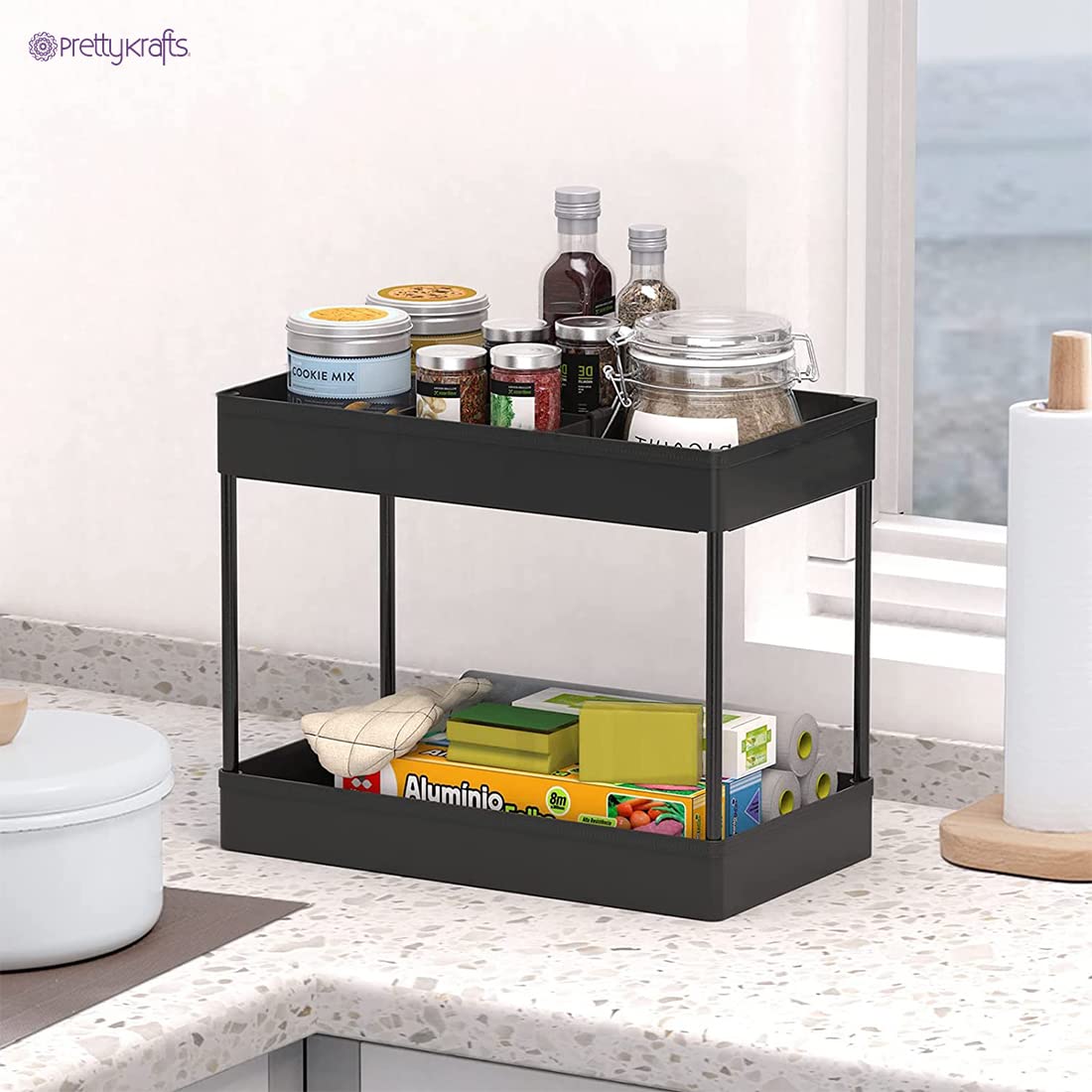 HD02 2-Tier Multipurpose Plastic Storage Organizer