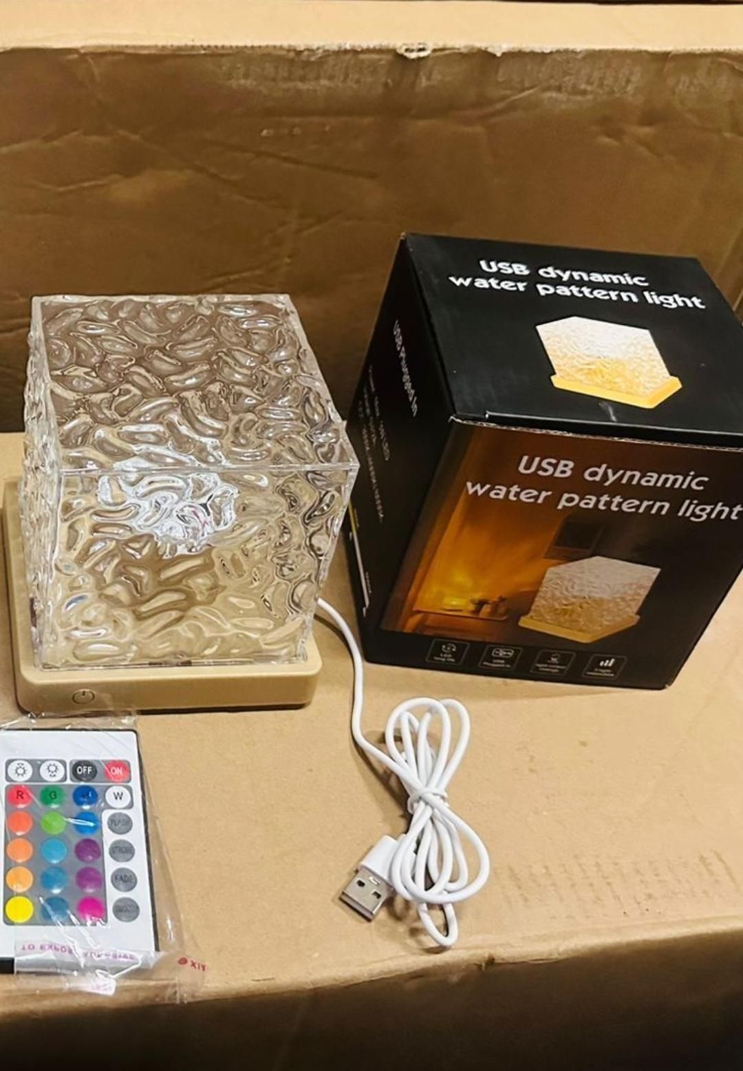 HD05 Rotating Water Ripple Night Light Aura Lamp
