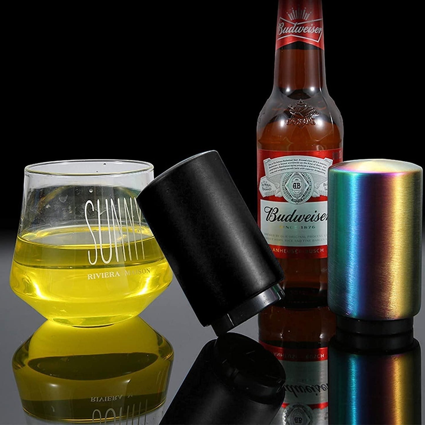 KT04 Stainless Steel Automatic Push & Pull Bottle Opener