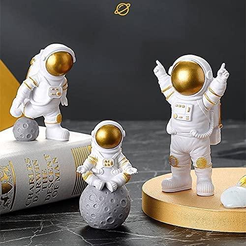 HD09 Astronaut Spaceman Statue Ornament (Set of 3)