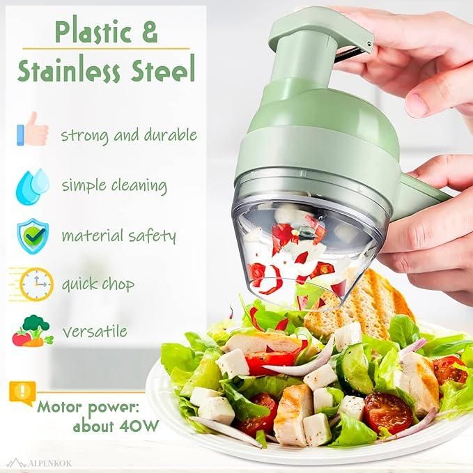 KT07 4-in-1 Portable Electric Vegetable Cutter Set