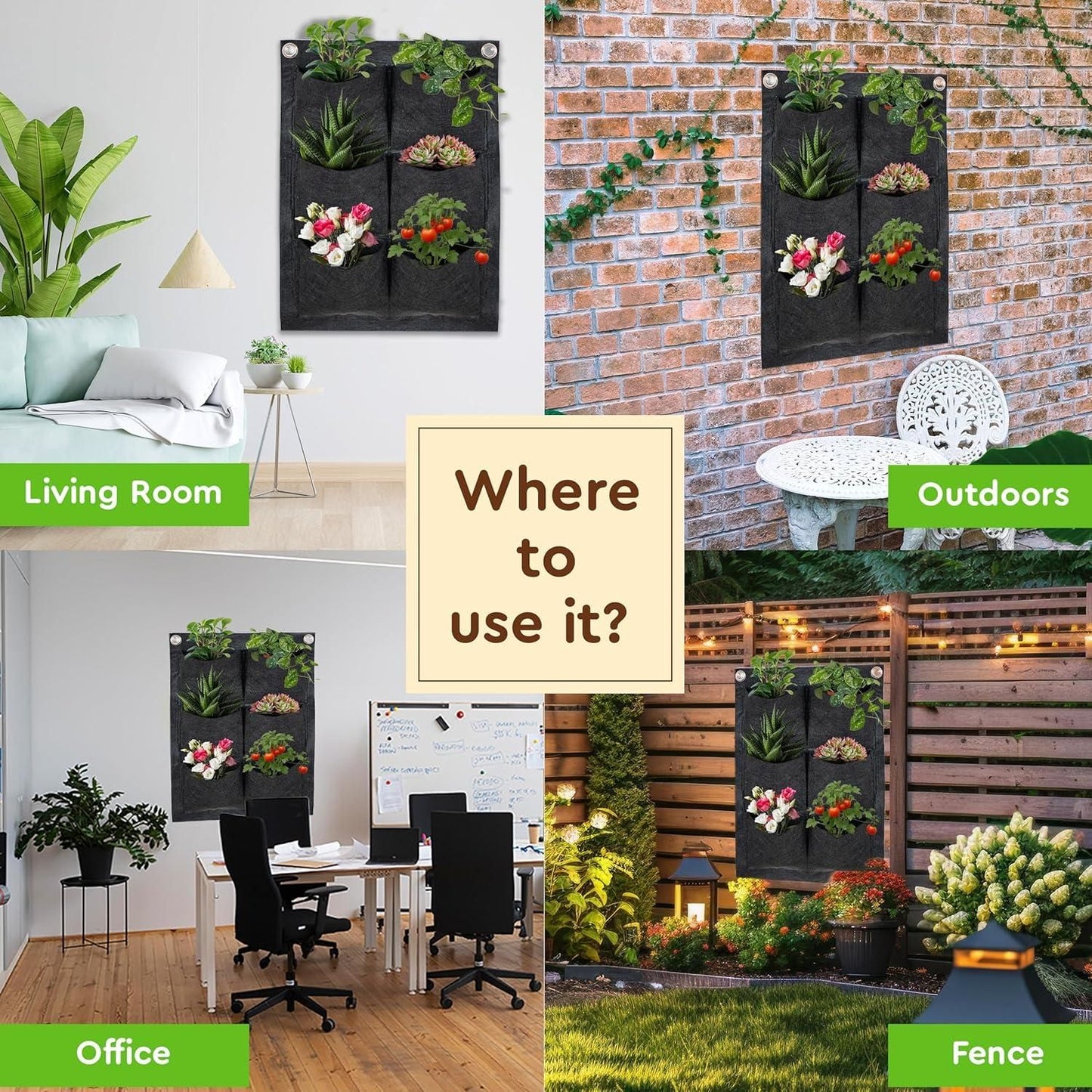 HD04 Vertical Hanging Wall Planter