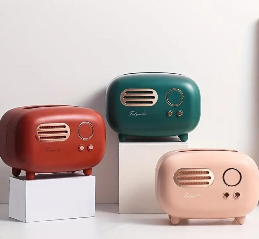 NA03 Vintage Radio Box Tissue Holder