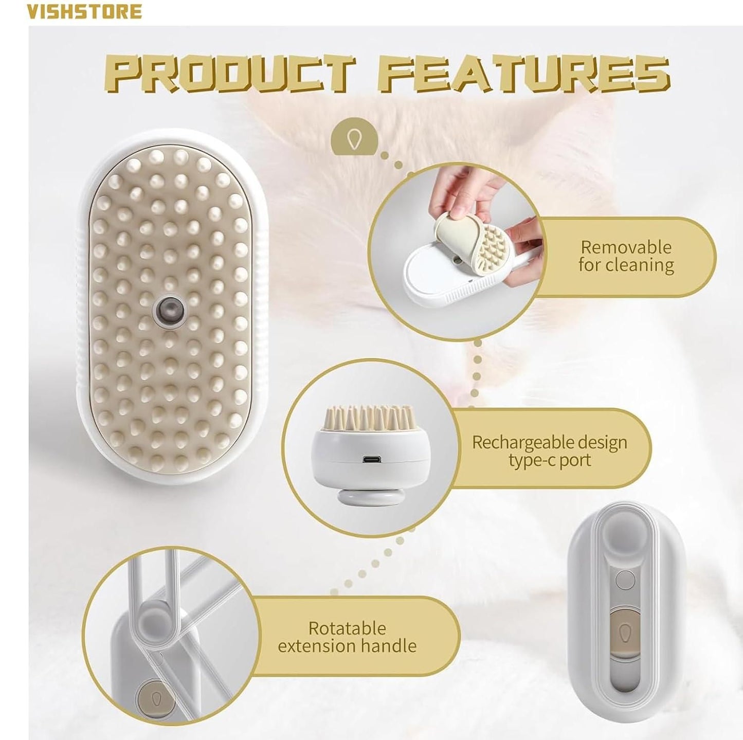 PA01 Steam Pet Brush