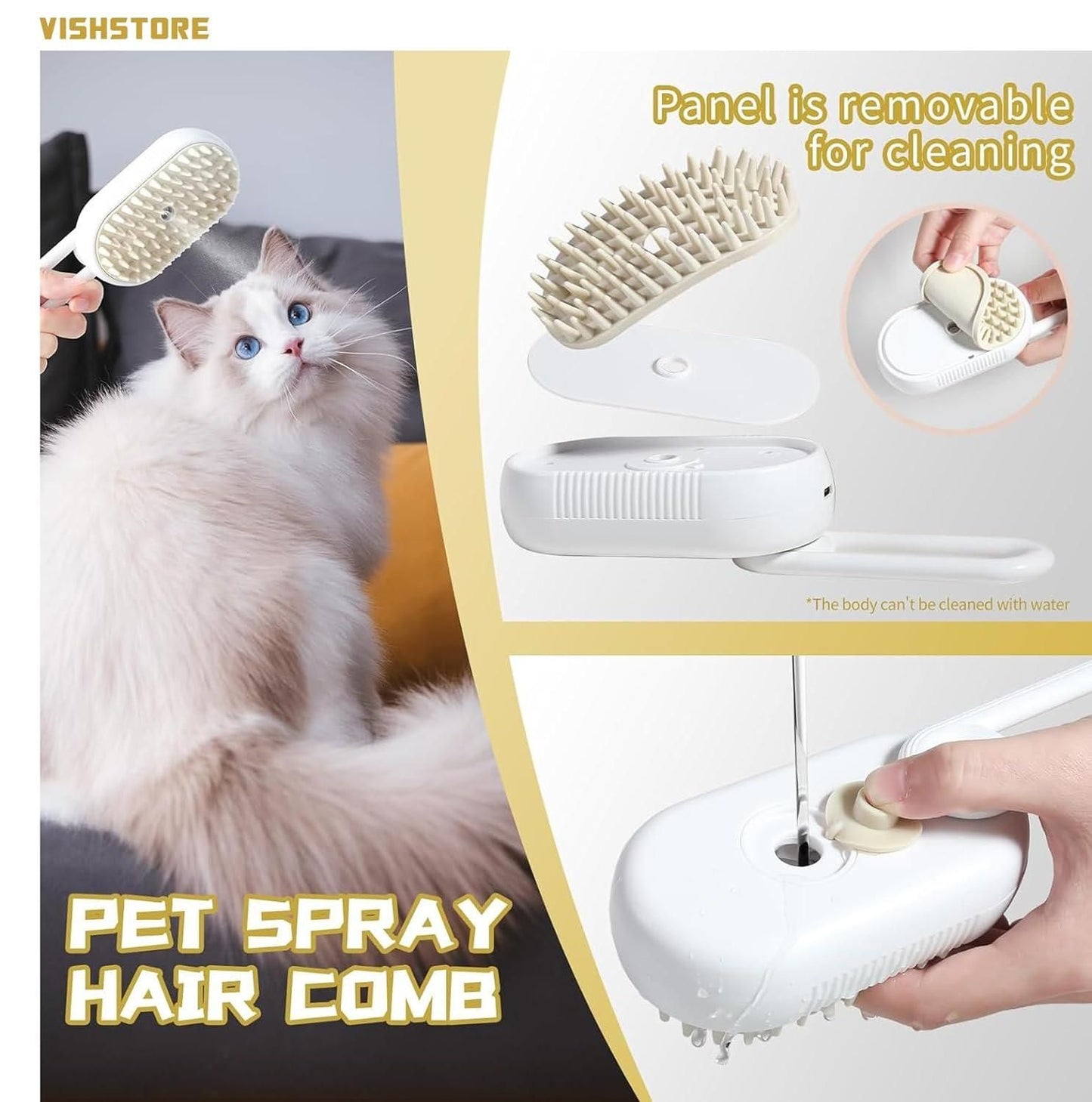 PA01 Steam Pet Brush