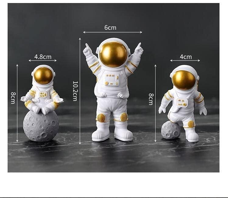 HD09 Astronaut Spaceman Statue Ornament (Set of 3)