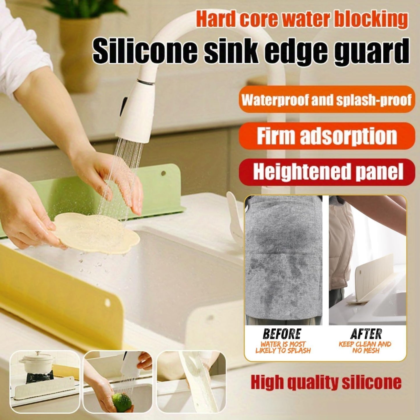 KT13 Silicone Sink Splash Guard