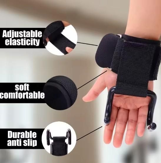 EF05 Weight Lifting Rod Hooks Wrist Support