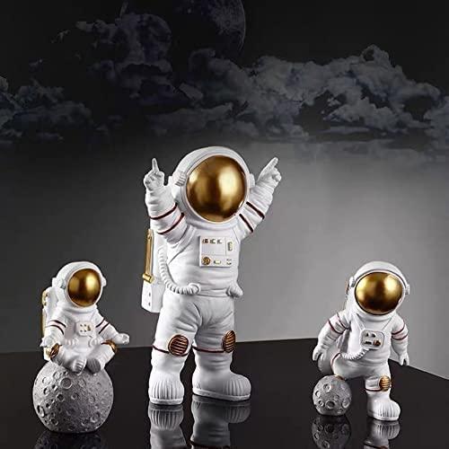 HD09 Astronaut Spaceman Statue Ornament (Set of 3)