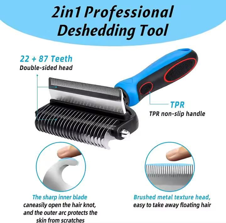 PA03 2-in-1 Deshedding Grooming Undercoat Brush