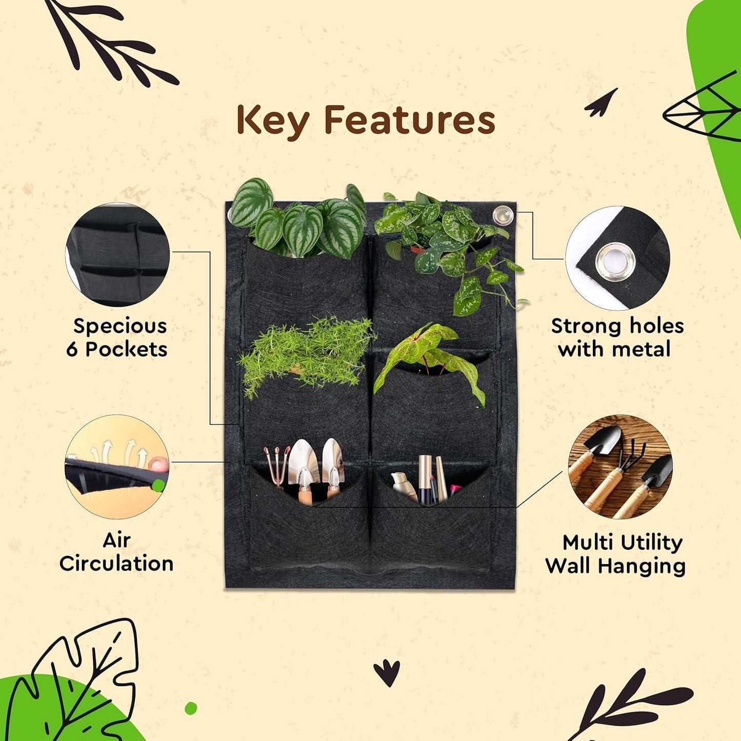 HD04 Vertical Hanging Wall Planter
