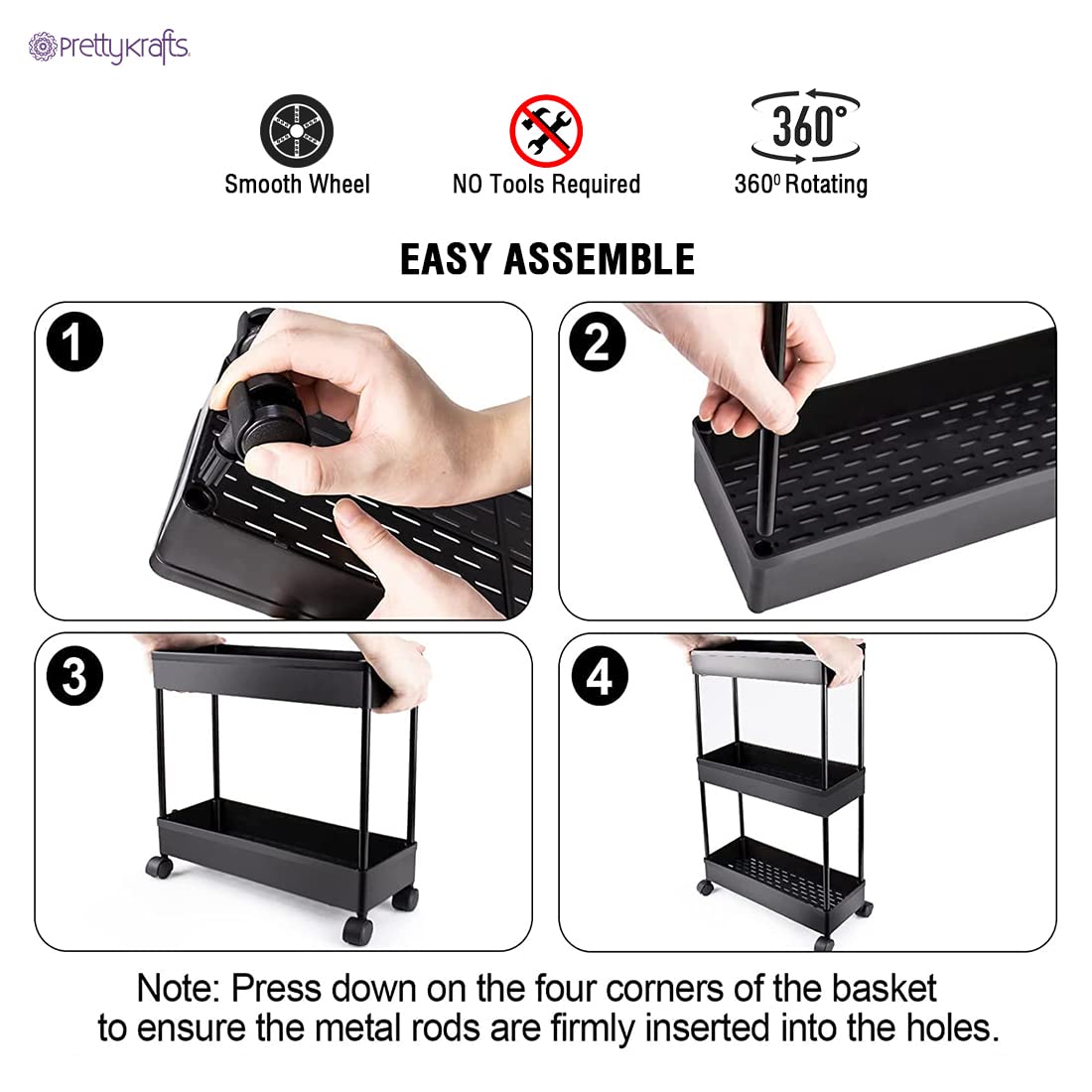 HD02 2-Tier Multipurpose Plastic Storage Organizer