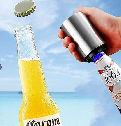 KT04 Stainless Steel Automatic Push & Pull Bottle Opener