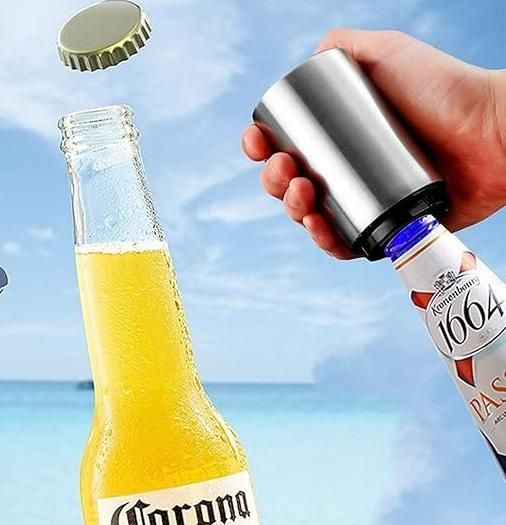 KT04 Stainless Steel Automatic Push & Pull Bottle Opener