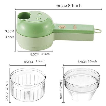 KT07 4-in-1 Portable Electric Vegetable Cutter Set