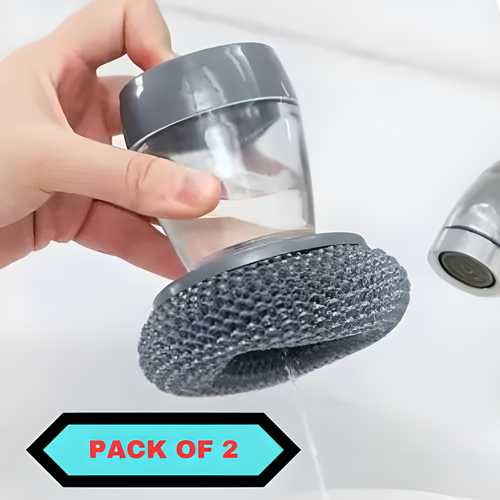 KT11 Kitchen Soap Dispensing Palm Brush (Pack of 2)