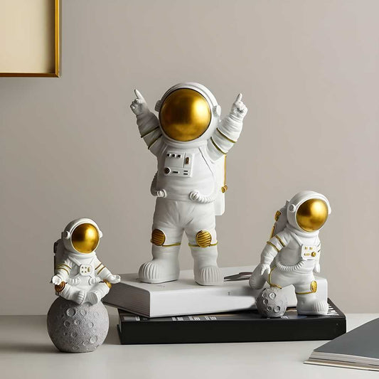 HD09 Astronaut Spaceman Statue Ornament (Set of 3)