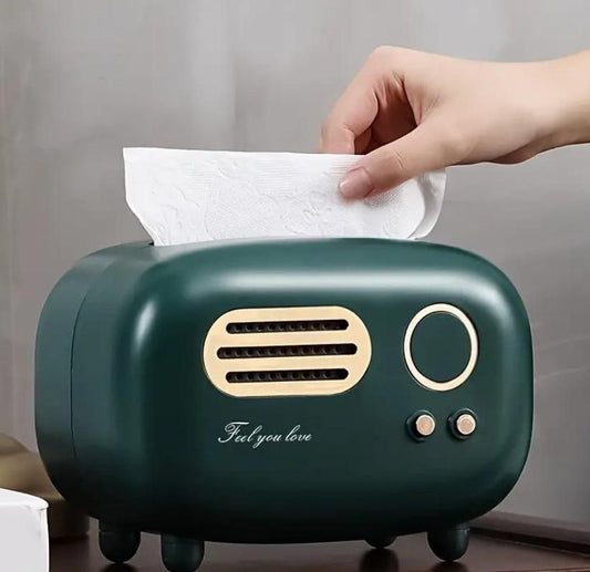 NA03 Vintage Radio Box Tissue Holder