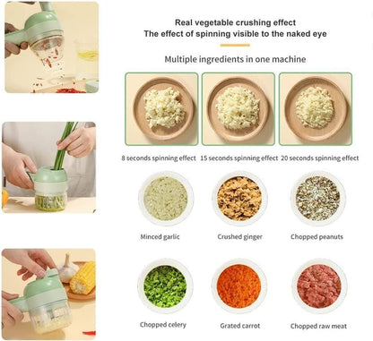 KT07 4-in-1 Portable Electric Vegetable Cutter Set